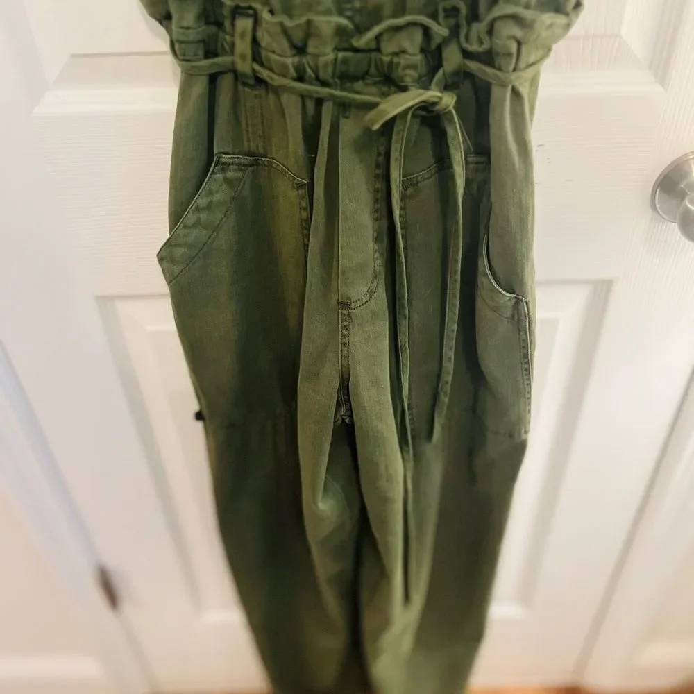 Free People Hearts Run Free Denim Jumpsuit
